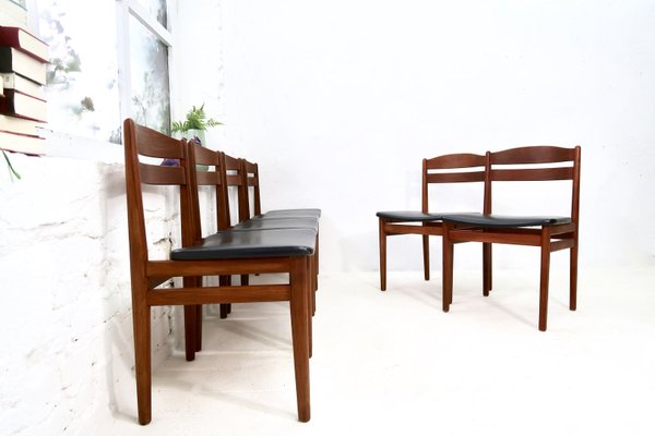 Six Teak Dining Chairs, 1960s
