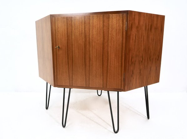 Walnut Corner Cabinet, 1960s