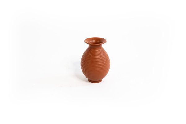 Vase, geringelt - orange